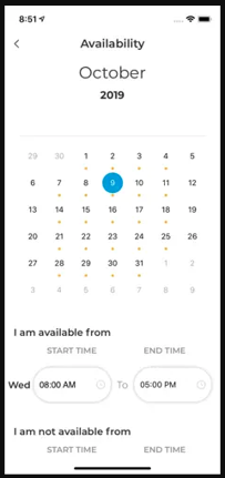 Mobile app screenshot